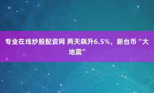 专业在线炒股配资网 两天飙升6.5%，新台币“大地震”